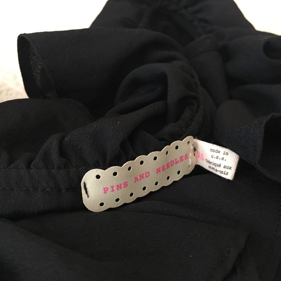 Urban Outfitters Pins and Needles Ruffle Dress Women's XS Black - Picture 4 of 6